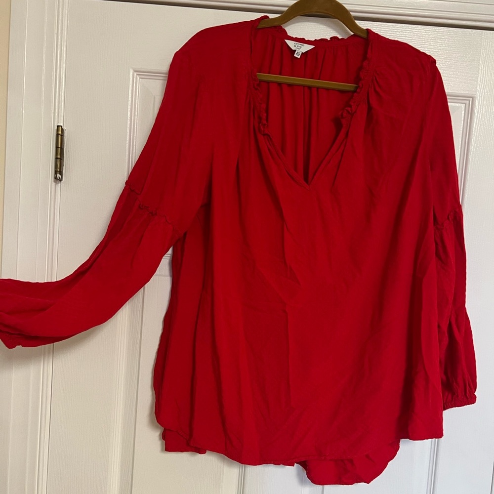 Crown & Ivy Red Blouse